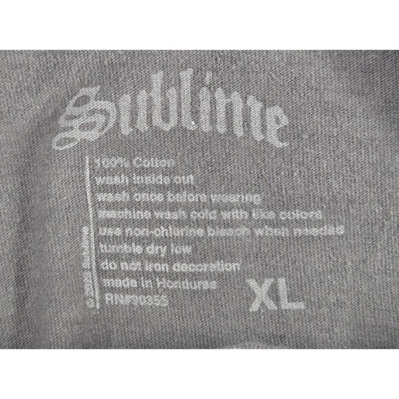 Sublime Shirt Mens XL 40 Oz to Freedom Graphic T-Shirt Gray Sun Band Tee - Picture 3 of 5